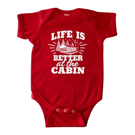 

Inktastic Life is Better at The Cabin with Trees and Moon Gift Baby Boy or Baby Girl Bodysuit