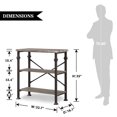 thumbnail image 4 of SESSLIFE 3-Tier Bookshelf, Rustic Industrial Style Bookcase Furniture, Free Standing Storage Shelves for Living Room Bedroom and Kitchen, Grey Oak, Industrial Bookshelf for Small Space, 4 of 10