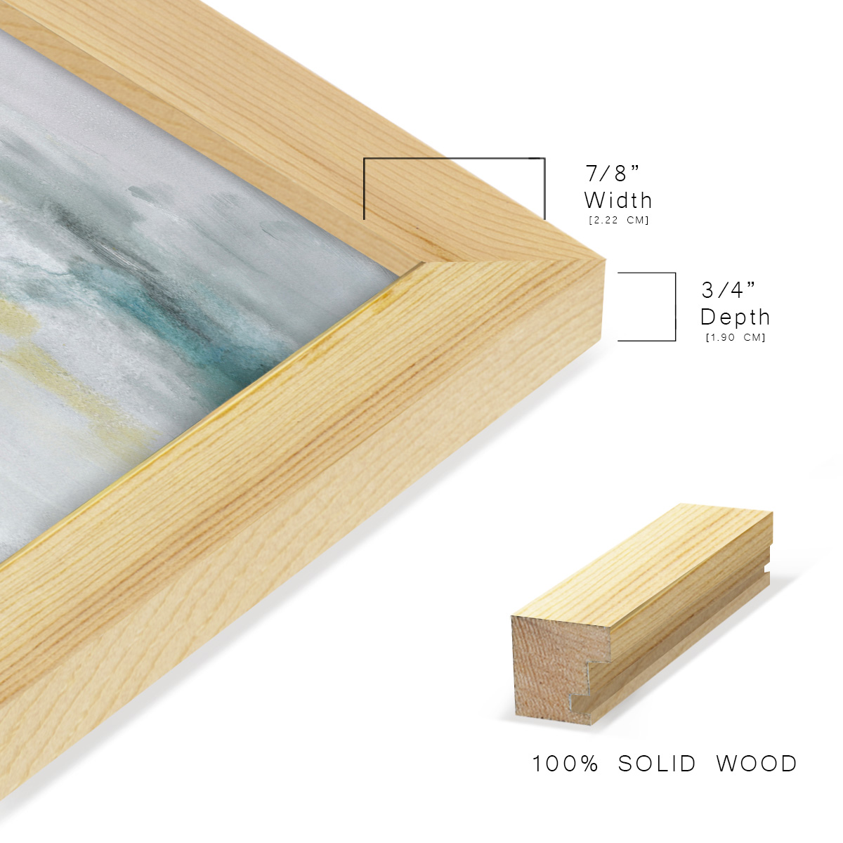 Rising I - Framed Print w/glass - Natural Wood
