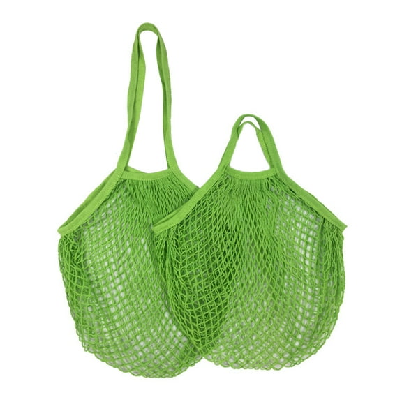 HUONA Set of 2 Environmentally Friendly Cotton Mesh Shopping Bags Reusable Grocery Bags for Sustainable Shopping Type 7