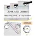 thumbnail image 5 of White Plaid Grid Blackout Curtains 96 Inch Length 2 Panels Set, Colorful Line Modern Simple Geometric Full Shading Curtains for Windows, Blackout Curtains for Bedroom Living Room 52"x96", 5 of 8