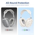 thumbnail image 3 of Funda de silicona grabada con flores para AirPods Max [4 en 1], 3 of 7