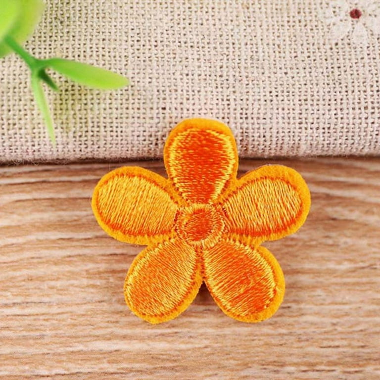 Cute Small Flower Patches Iron On Applique Bags Decals Dress Clothes Patches  Decorative Embroidery Stickers Iron On Patches Sewing Patch Applique 22 