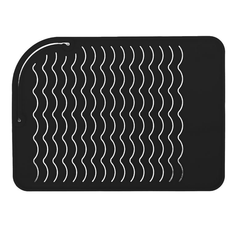 Heat Resistant Mat, Large Size Silicone Pad For Countertop Black