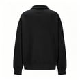 thumbnail image 4 of Resicozy Womens Plus Size Half Zip Pullover Long Sleeve Oversized Sweatshirt Drop Shoulder Hoodie Y2K Clothes with Pockets Black L, 4 of 7