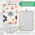 thumbnail image 6 of Yayeee Pot Holders Kitchen Heat Resistant with Pocket 7"x9.8" Cotton Oven Cooking Hot Pads, Beige Retro Flower, 6 of 7