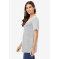 thumbnail image 2 of Woman Within Plus Size Perfect Short-Sleeve V-Neck Tee (Petite Available), 2 of 6