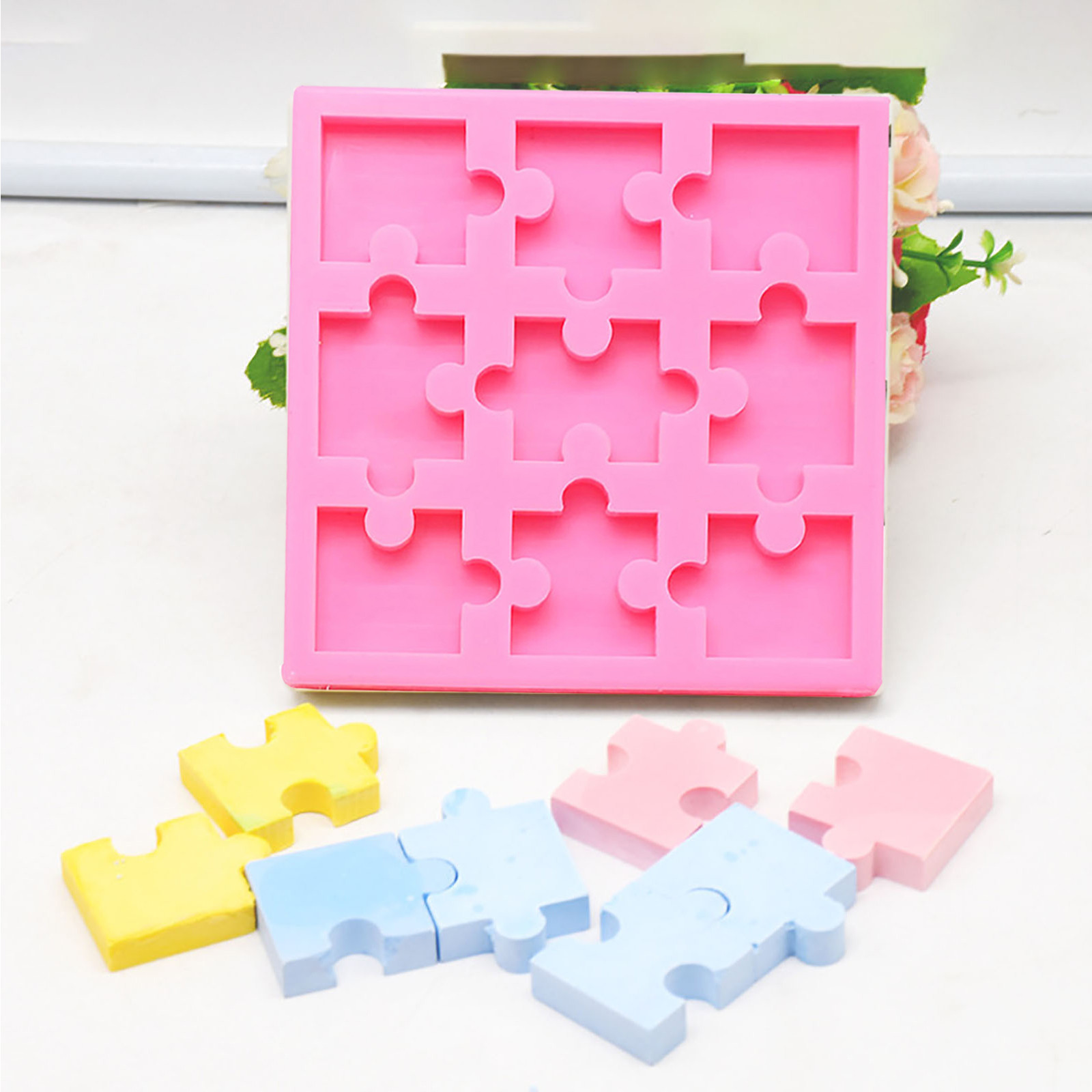 solacol Chocolate Molds Silicone Shapes Silicone Molds Diy Puzzle Shape  Cake Chocolate Soap Crystal Epoxy Molds Decor Soap Molds Silicone Shapes  Cake Molds for Baking Shapes 