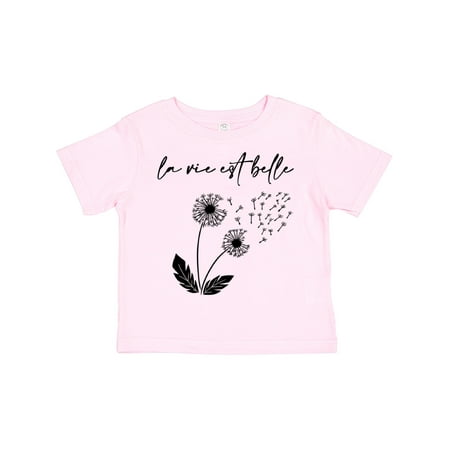 

Inktastic La Vie Est Belle with Dandelion Gift Toddler Boy or Toddler Girl T-Shirt