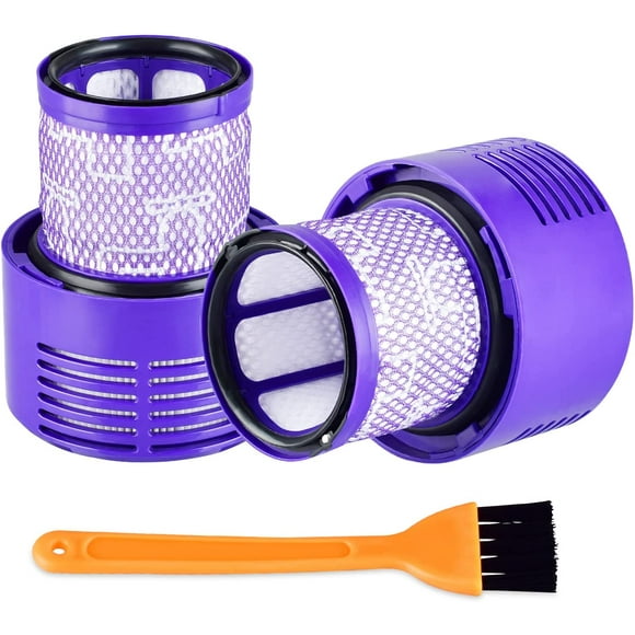 2PCS V10 Filter Replacement, Vacuum Filter V10 with Cleaning Brush, V10 Filters for Dyson V10 Cyclone Series, V10 Absolute, V10 Animal, V10 Total Clean, V10 Motorhead(Replaceable &