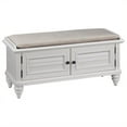 thumbnail image 1 of Bowery Hill Upholstered Bench in Brushed White, 1 of 1