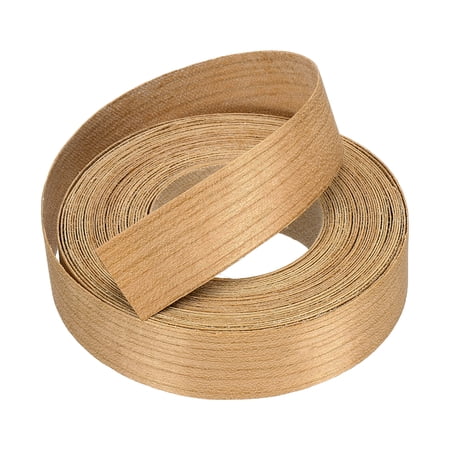 Uxcell 7/8" x 25 ft Wood Edge Banding, Pre-Glued Iron On Edging Strip, Plywood Wood Grain Repair Tape for Cabinet Repair, Furniture Restoration, Handicraft DIY, Cherry