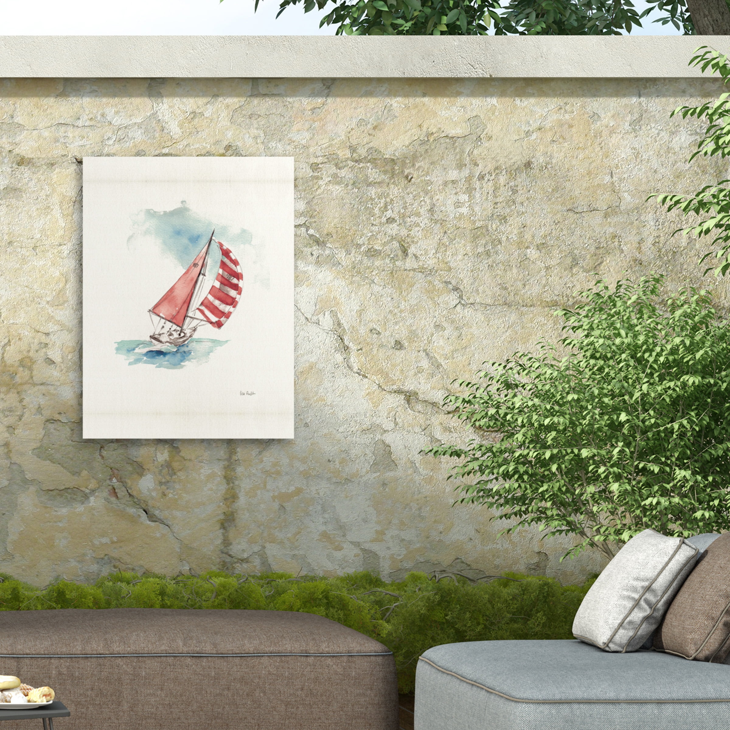 Lisa Audit 'In the Moment II' Outdoor Canvas 19x19
