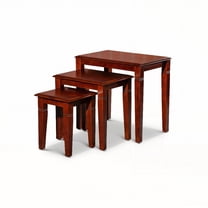 Solid & Manufactured Wood Nesting Table Set | 3-Piece | Cherry
