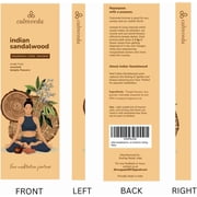Indian Sandalwood Incense Sticks - (80 Sticks) Charcoal Free Incense,Uses Upcycled Flowers
