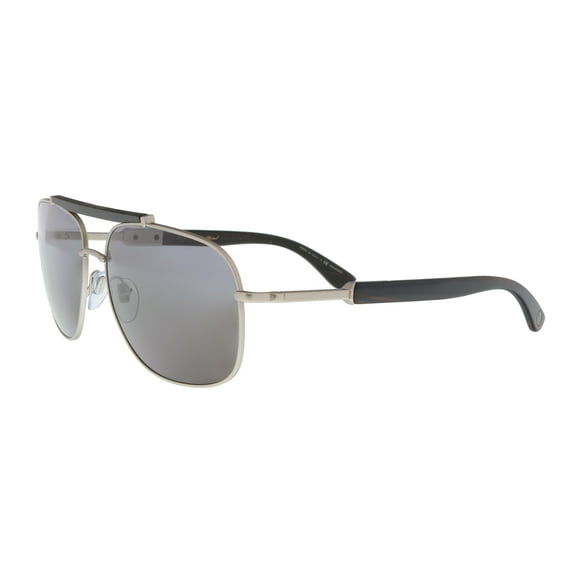 Bulgari BV5040K 200781 Matte Silver Rectangular Sunglasses for Mens