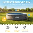 thumbnail image 2 of Funsicle Quickset 14’ x 36” Round Inflatable Top Ring Above Ground Swimming Pool Set, 2 of 6