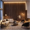 Walnut Textured Finish MDF Wall Panels Square Edge 3/4 in. Thick 48 in ...
