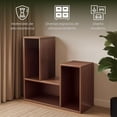 thumbnail image 3 of Ilios Innova | Librero Modular de 3 Cubos de MDF con Diseño Moderno Reconfigurable Estantería Decorativa para Libros Figuras y Jarrones para Hogar Oficina o Estudio, 3 of 9