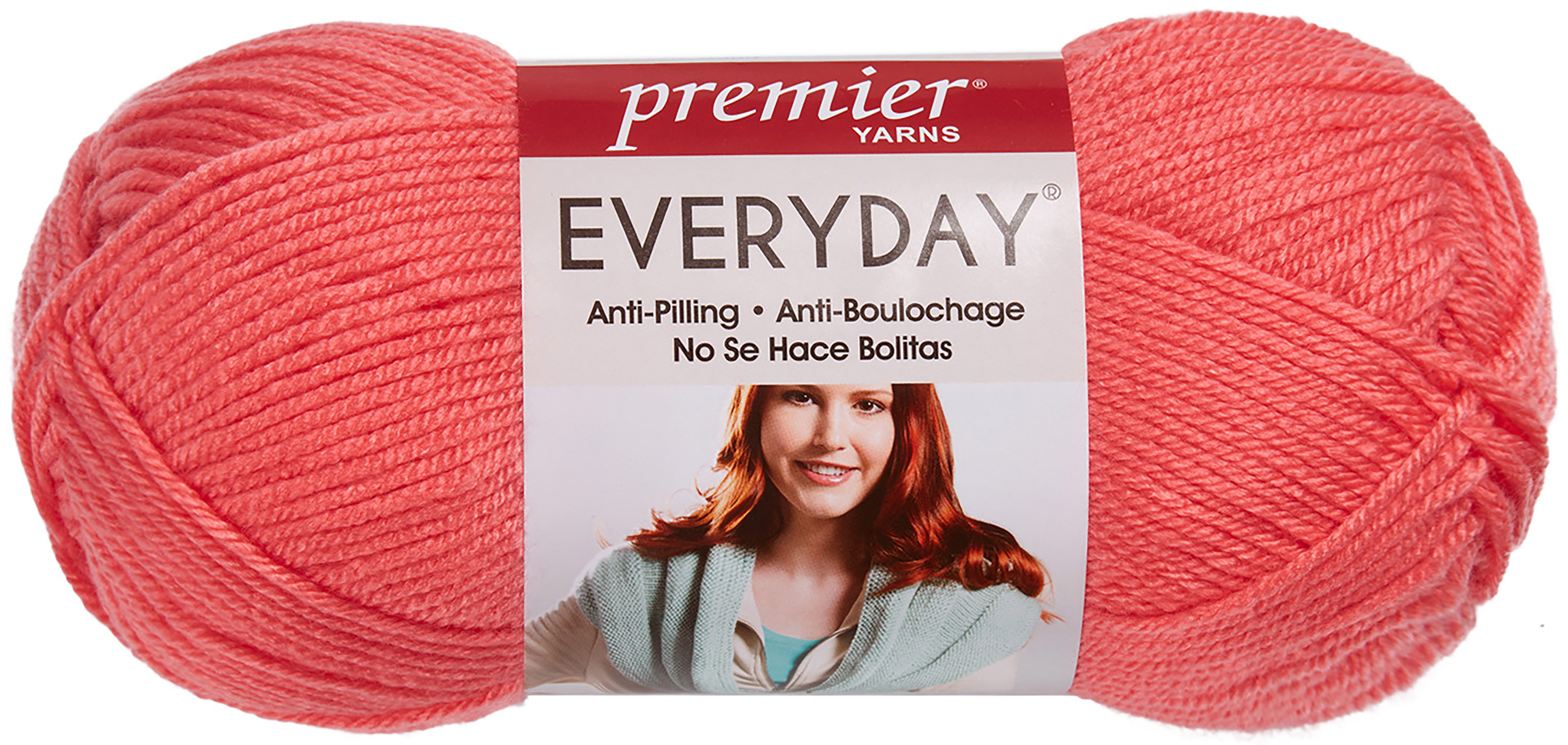 Premier Yarns AntiPilling Everyday Worsted Solid YarnCoral Walmart