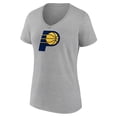 thumbnail image 2 of Women's  Gray Indiana Pacers Primary Logo V-Neck T-Shirt, 2 of 3