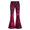 thumbnail image 7 of Vividxx Girls Flare Pants Sparkling Glitter Stage Pants For Girls Sequin Bell Bottom For Party Performances And Everyday Wear Streetwear Trousers 13-14 Years, 7 of 7