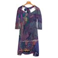 thumbnail image 4 of Animaux en Verre / / Zaba Robe Évasée Nœud Cœur Design Mode Grande Taille Robe Ample Animaux en Verre Album de Musique Zaba, 4 of 5