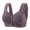 A7_Purple, variant on VISALY Women's Front Closure Wireless Bras Floral Print Bras Full Coverage Bras Full Coverage Wireless Bras Minimizer Wireless Bras Front Snap Bras Comfy Everyday Comfort Bras Blackish Green 38