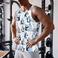 thumbnail image 5 of KLL Playful Penguins and Snowmen Print Men's Muscle Gym Workout Stringer Tank Tops Bodybuilding Fitness T-Shirts Tank Tops Men-X-Large, 5 of 7