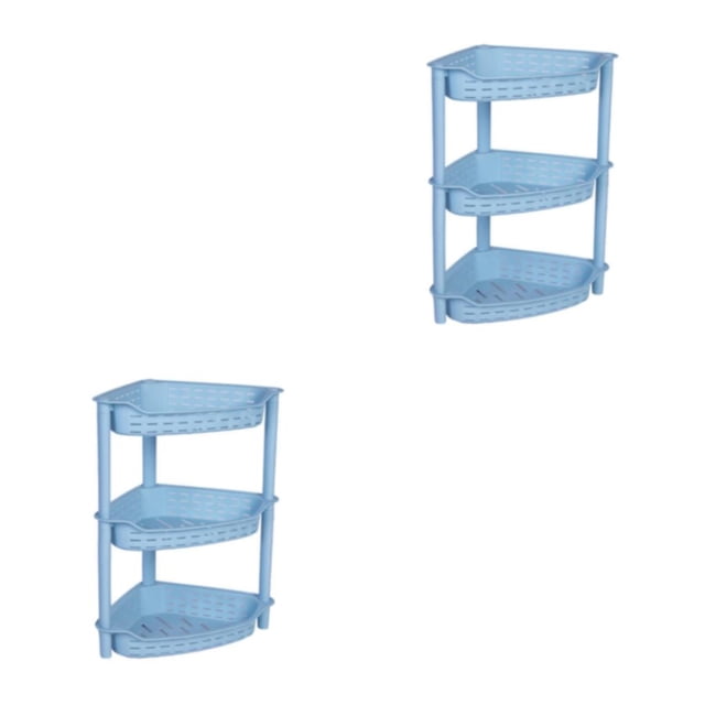Advancent Bathroom Storage Rack Free Standing 3 Layer for Office Kitchen azul pequeño 2Conjunto