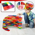 thumbnail image 2 of Maojin Toy Story Juguetes 120 Pieces Of Rainbow Dominoes Wooden Infant And Young Children Early Education Educational Toys, 2 of 9