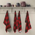 thumbnail image 5 of Dreamtimes Merry Christmas Buffalo Plaid Kitchen Towels Dish Bar Tea Towel Dishcloths Set of 4 Super Absorbent Soft 18 x 28 inches, 5 of 7