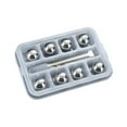 thumbnail image 4 of Sphere de hielo de metal de acero inoxidable Cubos de hielo con un clip, rocas escalofriantes de bebidas de 2.5 cm reutilizables para la fiesta de 8pcs bolas de hielo, 4 of 8