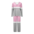 thumbnail image 4 of hotojiny 2 Piece Sets for Women Long Sleeve V Neck Pajama Top and Pants Pjs Sleepwear Soft Printed Lounge Sets, 4 of 5
