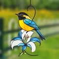 thumbnail image 4 of BKER Colorful Hummingbird Metal Pendant Background Wall Decoration Metal Hanging Hummingbird Pendant Indoor And Outdoor, 4 of 5