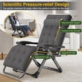 thumbnail image 4 of DKMOCO Zero Gravity Chair with Removable Cushion and Cup Holder,Folding Recliner Lounge Chair for Indoor and Outdoor,440 LBS Capacity (Fossil Gray), 4 of 8