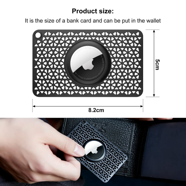 Ultra Thin] Card Case for Airtag, Airtag Holder, 0.1 inch Thickness, Airtag  Wallet Case Slim Thin Card Case for Purse, Handbag, Backpack Wallet, Clutch  (Black) 