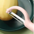 thumbnail image 5 of YardChic Vegetable Peeler, Potato Peelers with Ergonomic Non-Slip Handle & Sharp Blade, P Type Peelers for Fruit Veggie Potatoes Carrot Cucumber, Multifunctional Vegetable Peeler, Pink, 5 of 8