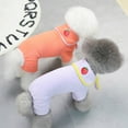 thumbnail image 4 of Dog Pajamas Solid Color Dress-up Four-leg Fashion Pet Dog Warm Jumpsuits Outfit for Small Dogs, 4 of 8