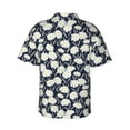 thumbnail image 4 of Xecao Daisies Flowers print Hawaiian shirt - a stylish short-sleeve button-down for men, perfect for casual beach and tropical outings., 4 of 9