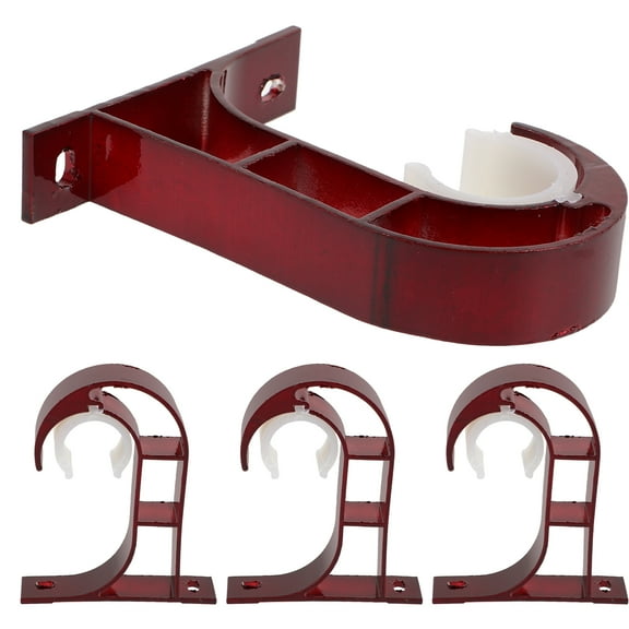 4pcs Ceiling Mount Curtain Rod Brackets Heavy Duty Holders for Drapery Rods Curtain Rod Bracket for Home and Office Use