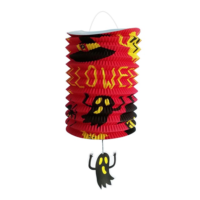 Craft LED Paper Hanging Lantern Foldable Decoration Design Holiday Decoration Halloween Holiday Party Home Garden Decoration