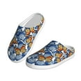 thumbnail image 2 of Daiia Colorful Butterfly1 Print Women’s Fuzzy Slippers Memory Foam Lightweight House Shoes Cozy Loafer Flannel House Shoes-42/43, 2 of 7