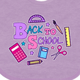 thumbnail image 4 of Inktastic Back to School with School Supplies Girls Baby Bib, 4 of 4
