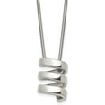 thumbnail image 2 of Chisel Stainless Steel Polished Fancy Twist Pendant on a Snake Chain Necklace - 18", 2 of 8