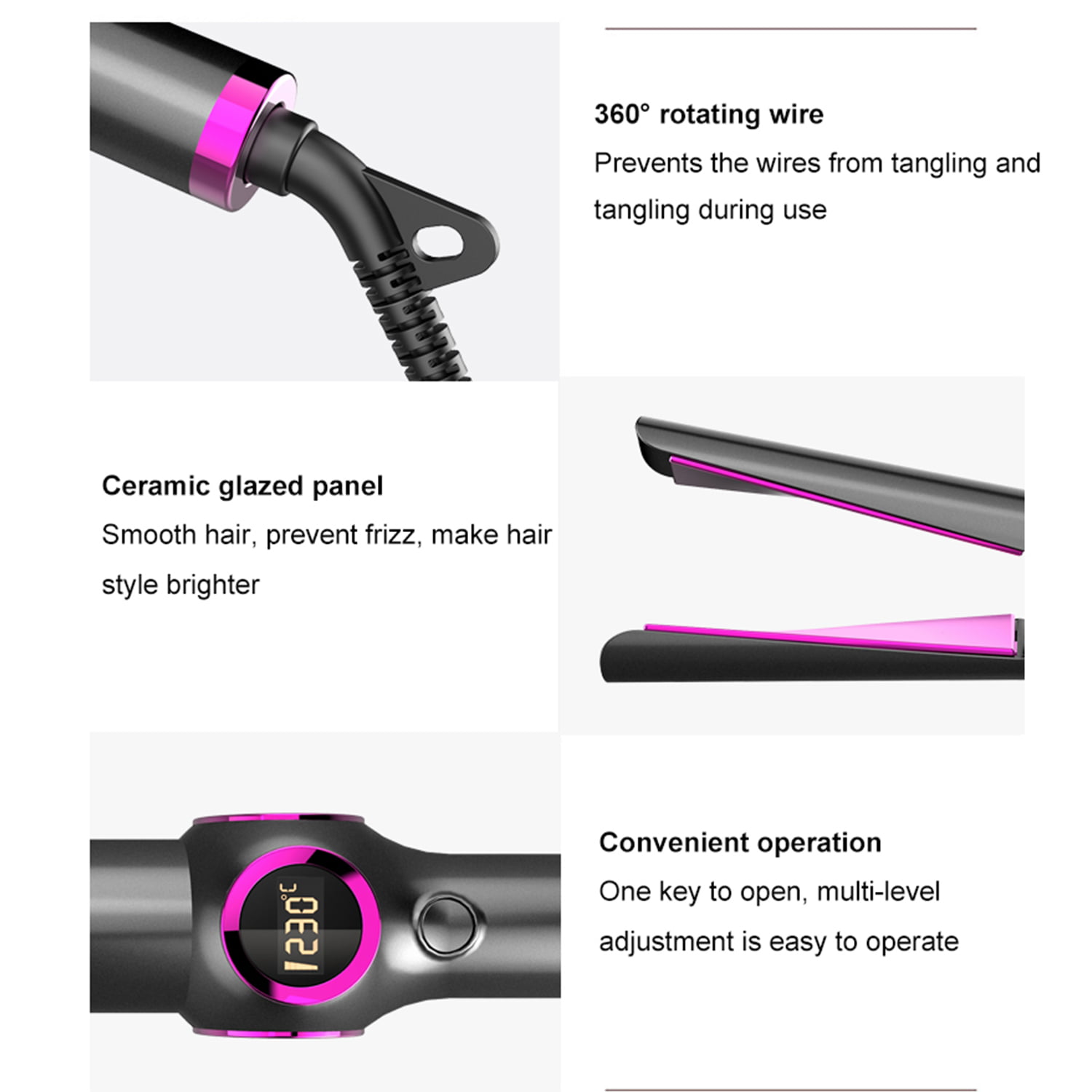 Best Shiyi Harmless 360 Degree Rotary Hair Straightener, Ptc Heating  Element, Styling Tools, Suitable For Styling Short And Long Hair Of All Hair  Type | Best Shiyi Harmless 360 Degree Rotary Hair
