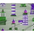thumbnail image 5 of oneOone Polyester Spandex Medium Purple Fabric Sea Lighthouse Fabric For Sewing Printed Craft Fabric By The Yard 56 Inch Wide, 5 of 5