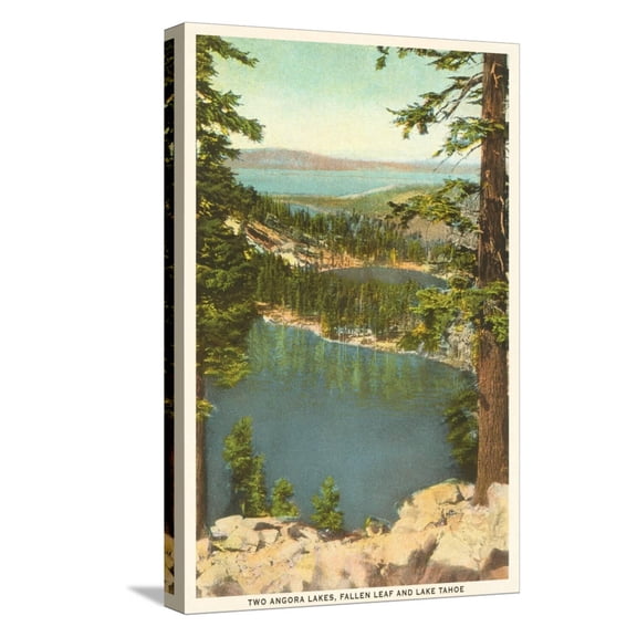 Art.com Lakes Near Lake Tahoe Stretched Canvas Print Wall Art, 12" x 18"