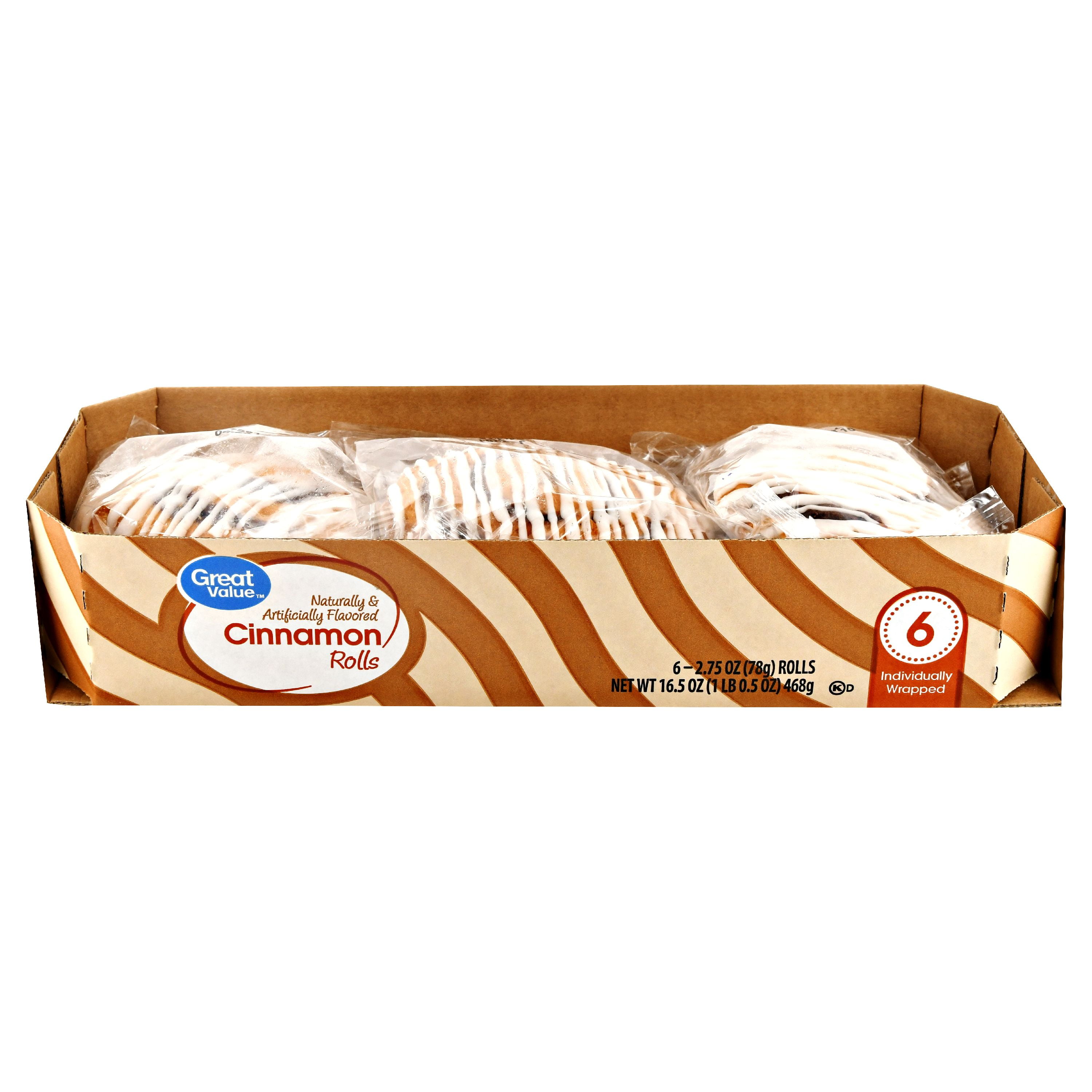 Great Value Cinnamon Rolls, 16.5 oz, 6 Count