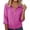 Purple Pink #011, variant on 3/4 Sleeve Linen Tops for Women 2026 Casual Button V Neck Collard Tunic Summer Spring Boho Blouses Outfits Blue XL